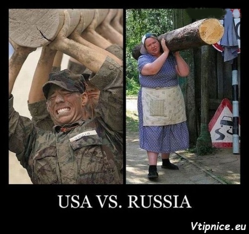 Vtipné a srandovní obrázky s textem na Facebook Google - USA a Rusko