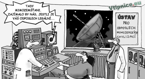 Kreslené vtipy - mimozemštani