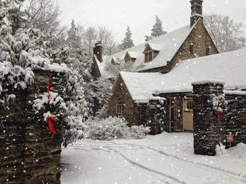 Vánoční obrázky - sněží