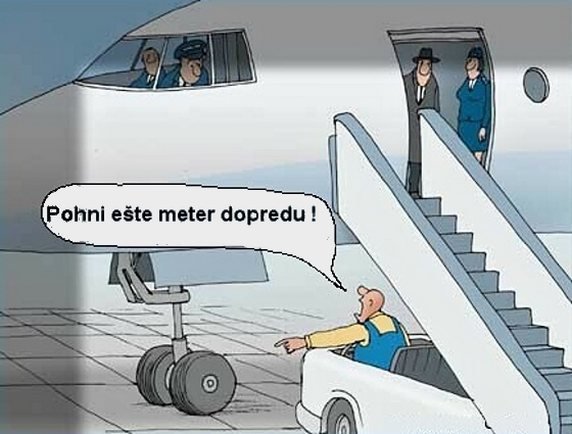 Kreslené vtipy - letadlo