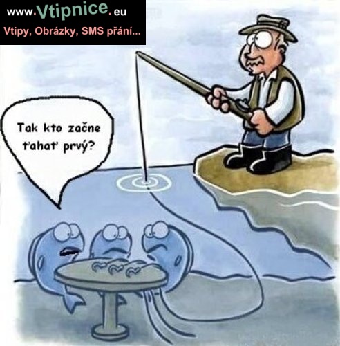 Kreslené vtipy - rybaření