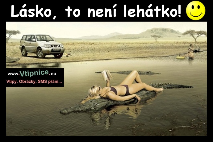 Srandovní obrázky - lahátko krokodýl